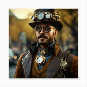 Steampunk Man (3) Canvas Print