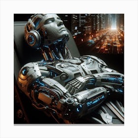 Futuristic Robot 73 Canvas Print