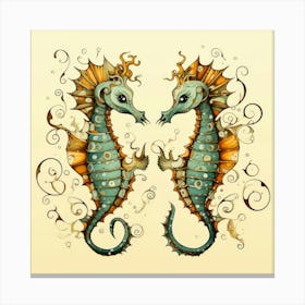 Seahorses 3 Canvas Print