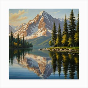 Mountain Reflected Canvas Print