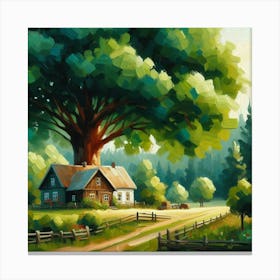 House In The Woods Canvas Print