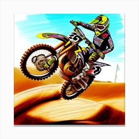 Biker Canvas Print