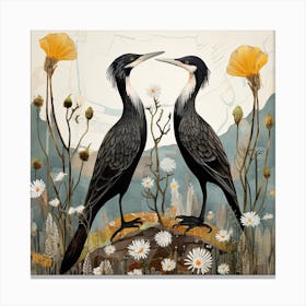 Bird In Nature Cormorant 2 Canvas Print