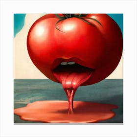 Tomato Dripping Canvas Print