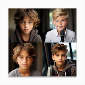 Portrait Of Boys Canvas Print