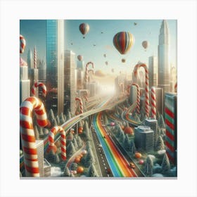 Candy Cane City 1 Canvas Print