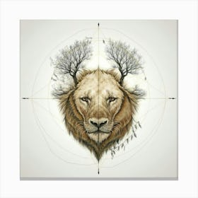 Lion Of The Forest Canvas Print