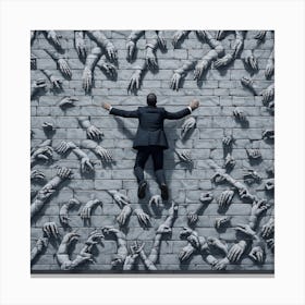 Wall Of Hands 6 Canvas Print