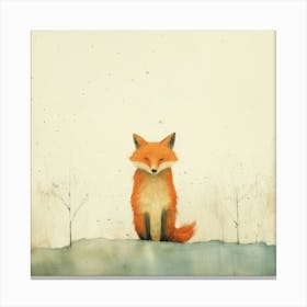 Fox In The Snow Canvas Print