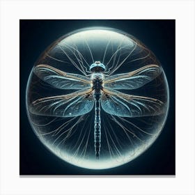 Dragonfly In Glass Canvas Print