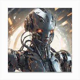 A Highly Advanced Android With Synthetic Skin And Emotions, Indistinguishable From Humans 5 Canvas Print