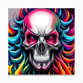 Colorful Skull Canvas Print