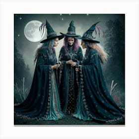 A Captivating Illustration Of Three Witches Gather Hty7adgrakmpkqrogordq S9d Z0ymqc2 F6bhuqlinq Canvas Print