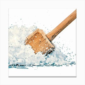 Shovel Pouring Salt Canvas Print