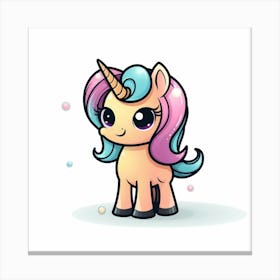 Cute Unicorn 386 Canvas Print