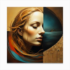 Woman'S Face Canvas Print