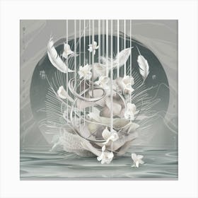 White Feathers Canvas Print