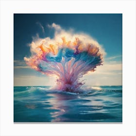 Explosion In The Ocean Canvas Print