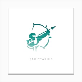 Sagittarius Zodiac Square Canvas Print