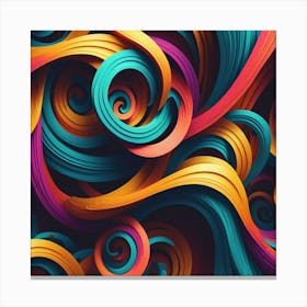 Abstract Swirls 8 Canvas Print