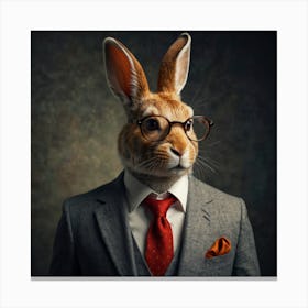 Chic Rabbit Canvas Print