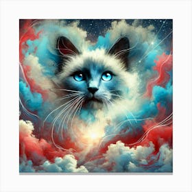 Cat In The Clouds 7 Canvas Print