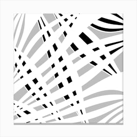 Abstract Black And White Pattern 2 Canvas Print