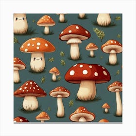 wild mushrooms Canvas Print