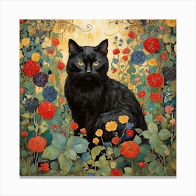 Cat In The Garden Canvas Print