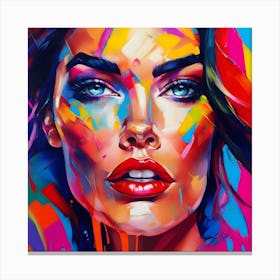 Abstract Colorful Woman Canvas Print