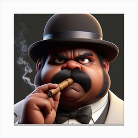 Man Smoking A Cigar 5 Canvas Print