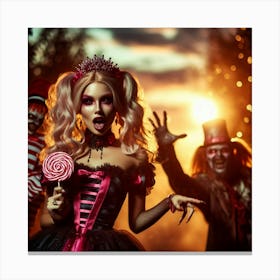 Scary Halloween Party Canvas Print