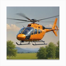 Helicopter In Flight Canvas Print