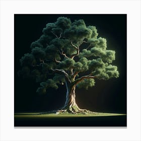 Tree In The Dark Canvas Print