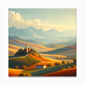 Landscape Of Tuscany 1 Canvas Print