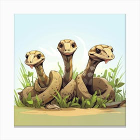 Three Snakes Canvas Print