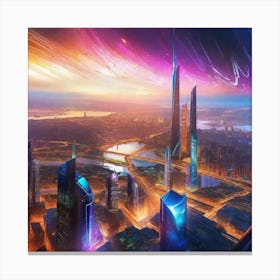 Futuristic Cityscape 117 Canvas Print