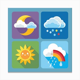 Weather Icons Set 11 Canvas Print