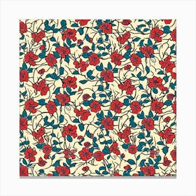 Fern Frost Bloom London Fabrics Floral Pattern 2 Canvas Print