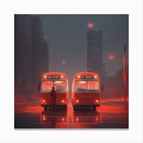 Night Bus Canvas Print