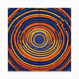 Blue And Orange Spiral Canvas Print