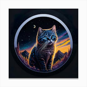 Cat Colored Sky (95) Canvas Print