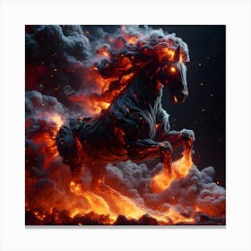 Fiery Stallion of the Apocalypse Canvas Print