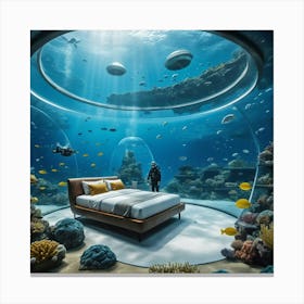 Underwater Bedroom Canvas Print