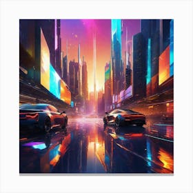 Futuristic City 88 Canvas Print