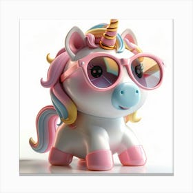 Unicorn With Sunglasses Canvas Print