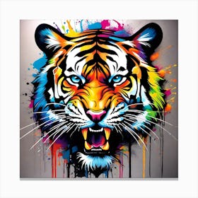 Colorful Tiger Canvas Print