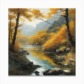 Autumn River 11 Canvas Print