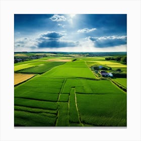 Aerial View Of A Farm 15 Canvas Print