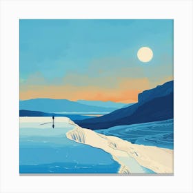 A Pamukkale In Turkey Minimal Illustration 1720349382 1 Canvas Print